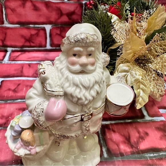 LENOX Porcelain Santa Claus W/Gold & Pink Details - Picture 12 of 12